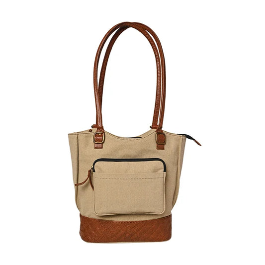 Two in One Convertible Handbag : Beige