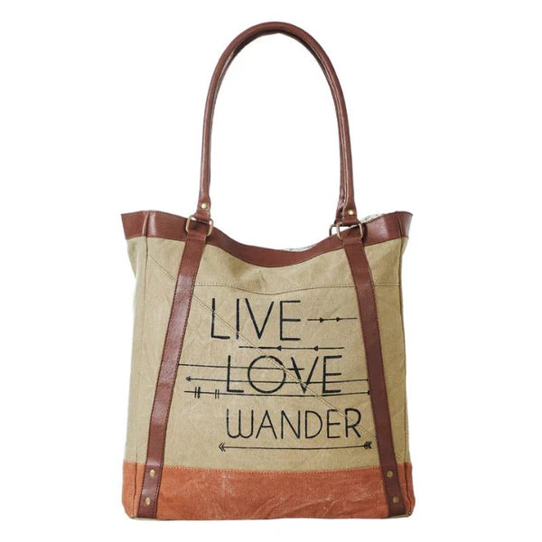 Large Canvas Zipper Tote Bag for Work & School - Black | Classic