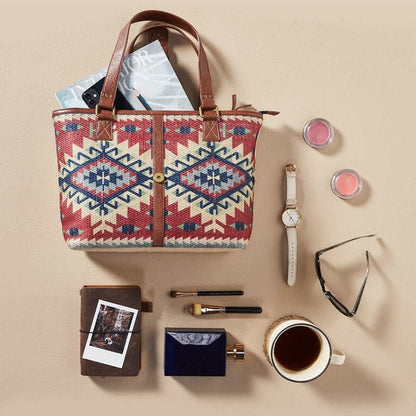 Upcycled Canvas Medium Handbag for Women