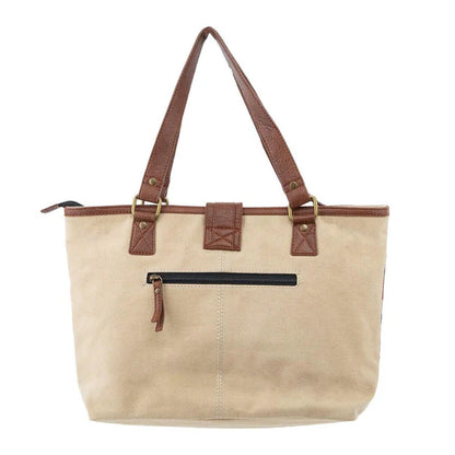 Upcycled Canvas Medium Handbag for Women