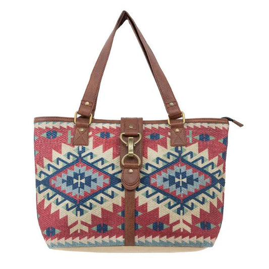 Upcycled Canvas Medium Handbag for Women