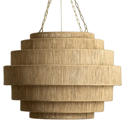 Urvi Handcrafted Rattan Tiered Chandelier