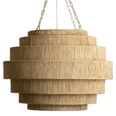 Urvi Handcrafted Rattan Tiered Chandelier