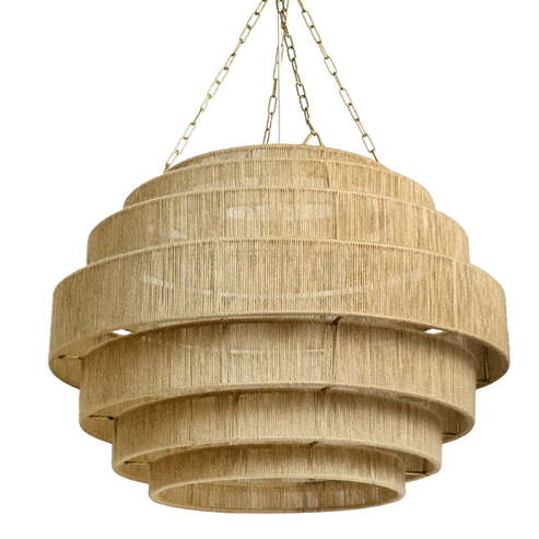 Urvi Handcrafted Rattan Tiered Chandelier