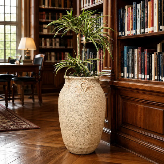 Trandy Traditional Rust Patina Fiberglass Planter