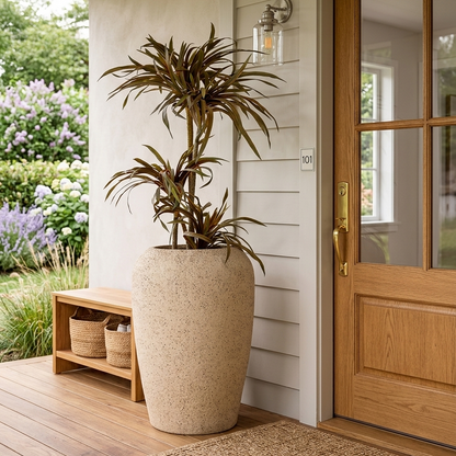 Velvet Rust Patina Fiberglass Planter