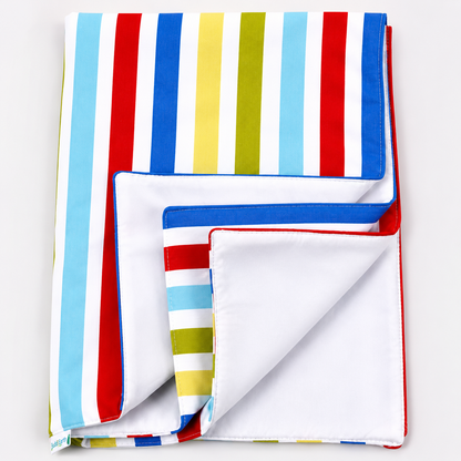 Vibrant Multi-Stripe Baby Changing Mat