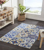 Printed Vintage Dhurrie Carpet Rug Runner Floor Mat for Living Room : 3.5 X 5.5 Ft
