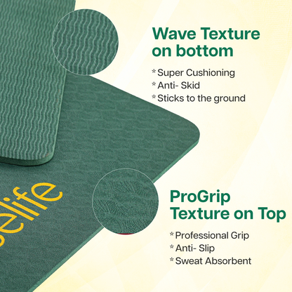 Wifelife True Alignment TPE Yoga Mat - 6mm