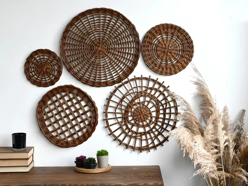 Adah Handcrafted Wicker Wall Art