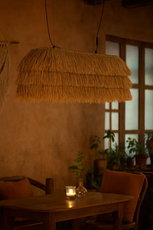 Whitley Handcrafted Rattan Pendant Light Chandelier