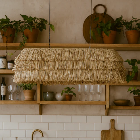 Whitley Handcrafted Rattan Pendant Light Chandelier