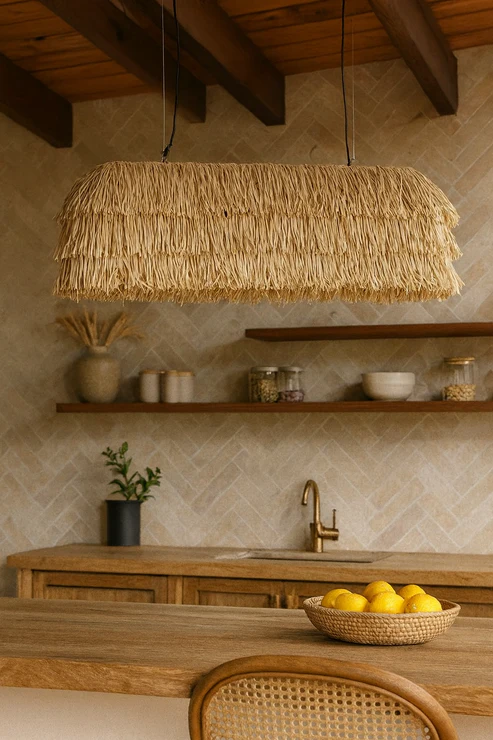 Whitley Handcrafted Rattan Pendant Light Chandelier