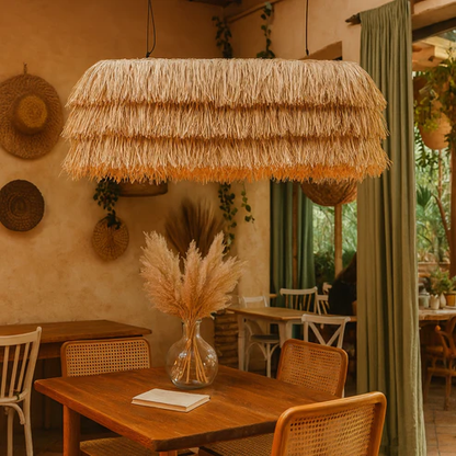 Whitley Handcrafted Rattan Pendant Light Chandelier