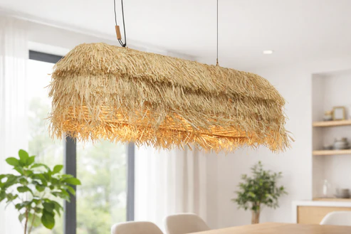Whitley Handcrafted Rattan Pendant Light Chandelier
