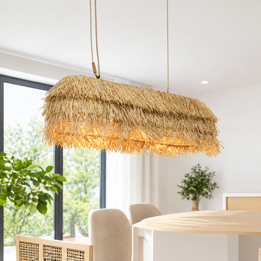 Whitley Handcrafted Rattan Pendant Light Chandelier