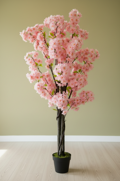 Premium Winter Cherry Bloom Faux Plant – 47"