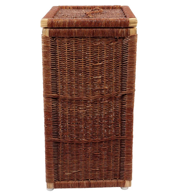 Yamini Handwoven Wicker Laundry Basket with Lid