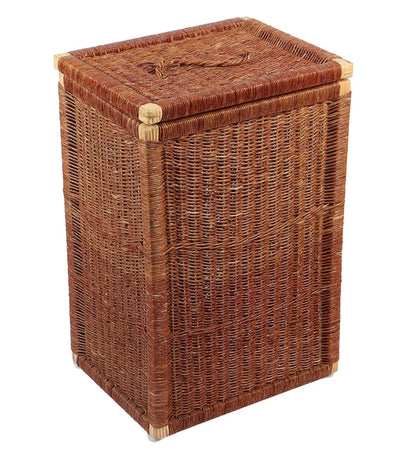 Yamini Handwoven Wicker Laundry Basket with Lid