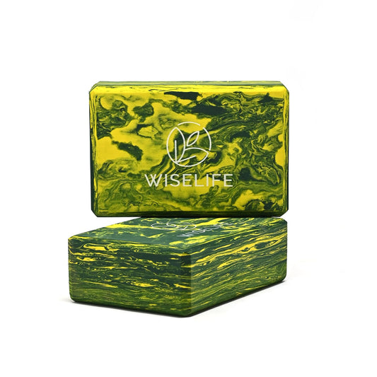 Wifelife Premium Printed Yoga Block Green Marble