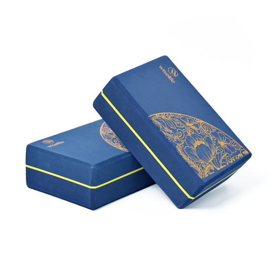 Wifelife Premium Printed Yoga Block Midnight Blue