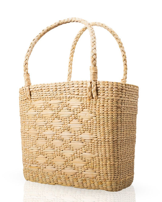 Handwoven Natural Fiber Hand Bag