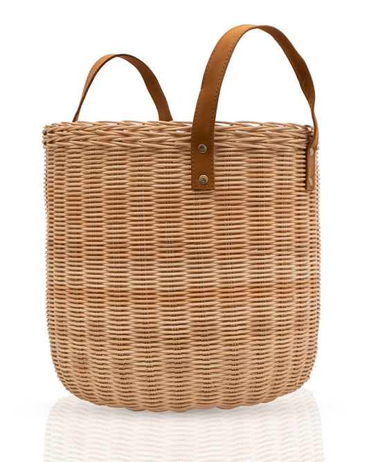 Wicker storage basket with Handles