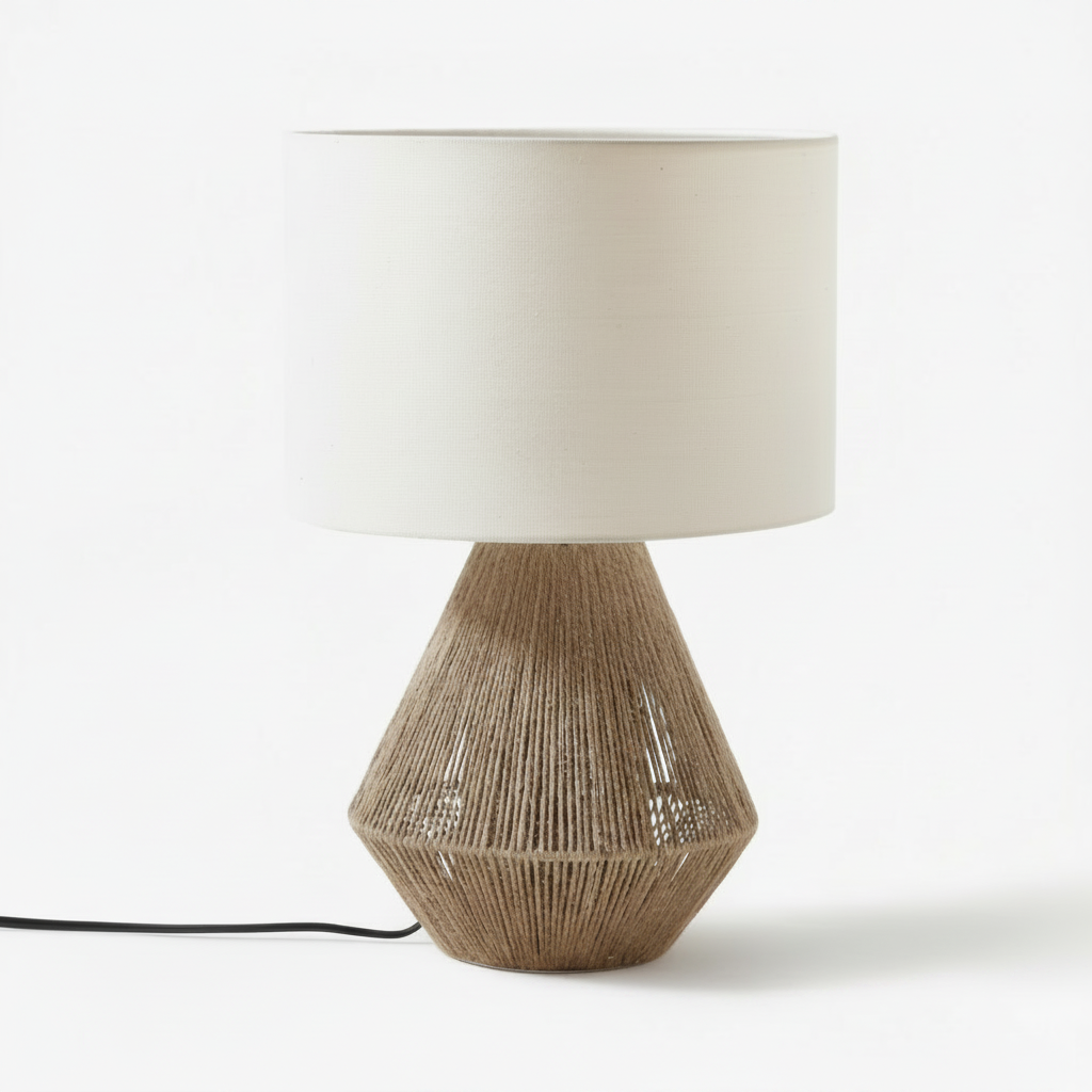 Zola Handcrafted Bamboo & Jute Table Lamp