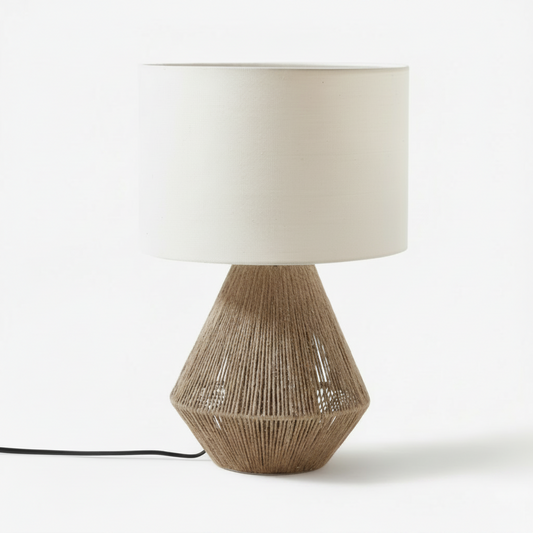 Zola Handcrafted Bamboo & Jute Table Lamp