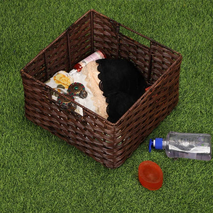 Aadhya Handwoven Wicker Storage Basket with Handles