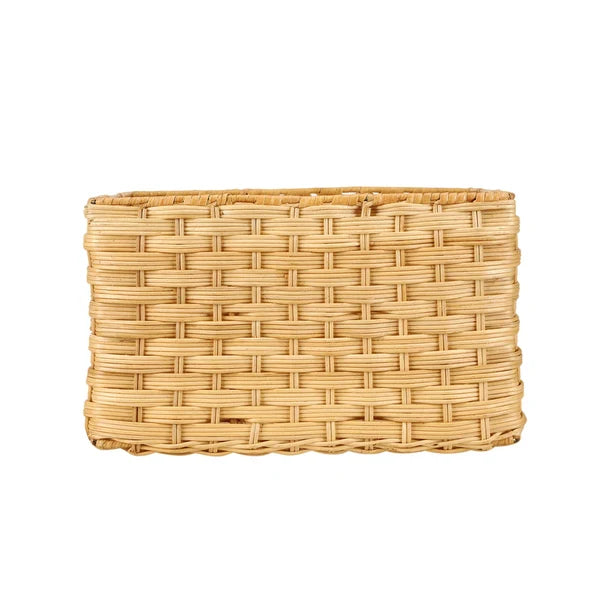 Aashi Handwoven Wicker Storage Basket with Handles