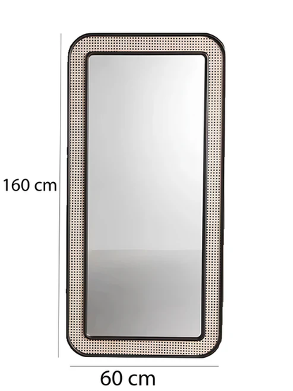 Abhaya Handcrafted Rattan Wall Mirror