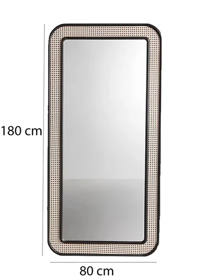 Abhaya Handcrafted Rattan Wall Mirror