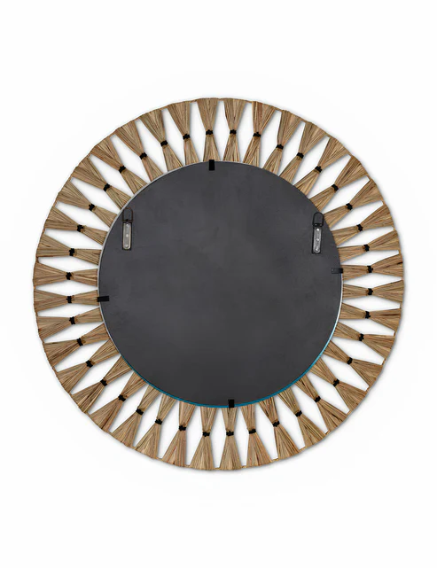 Adah Handcrafted Rattan Wall Mirror