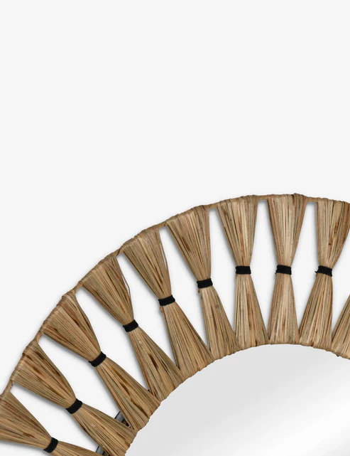 Adah Handcrafted Rattan Wall Mirror