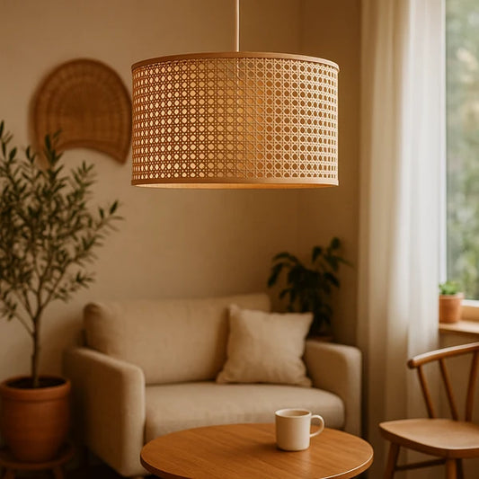 Aisha Rattan Cane Hanging Light
