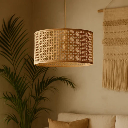 Aisha Rattan Cane Hanging Light