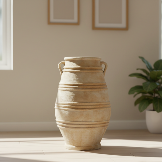 Ajmera Terracotta Vase Urn – 26″, 30″, 36″ | Rustic Indoor-Outdoor Decor