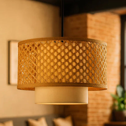 Handcrafted Bamboo Rattan Ceiling Light Amari