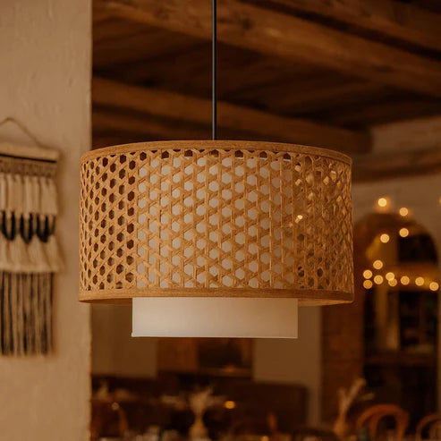 Handcrafted Bamboo Rattan Ceiling Light Amari