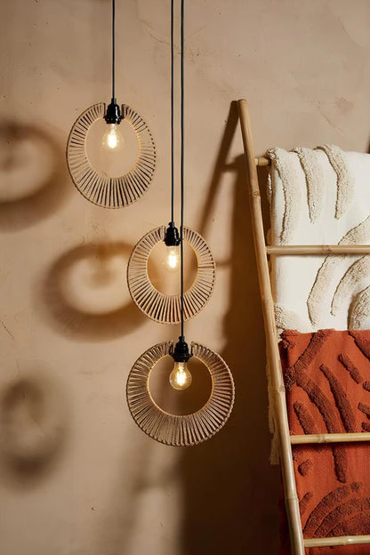 Handcrafted Jute Natural Ceiling Light Anant