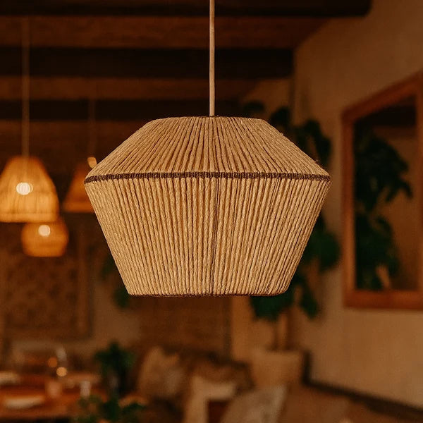 Annora Seagrass Wicker Hanging Light