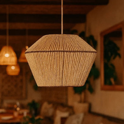 Annora Seagrass Wicker Hanging Light