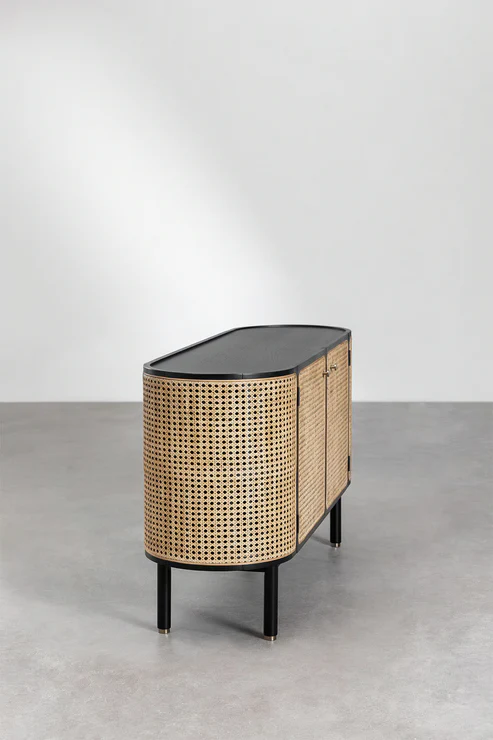 Anvi Handcrafted Rattan & Wood Sideboard