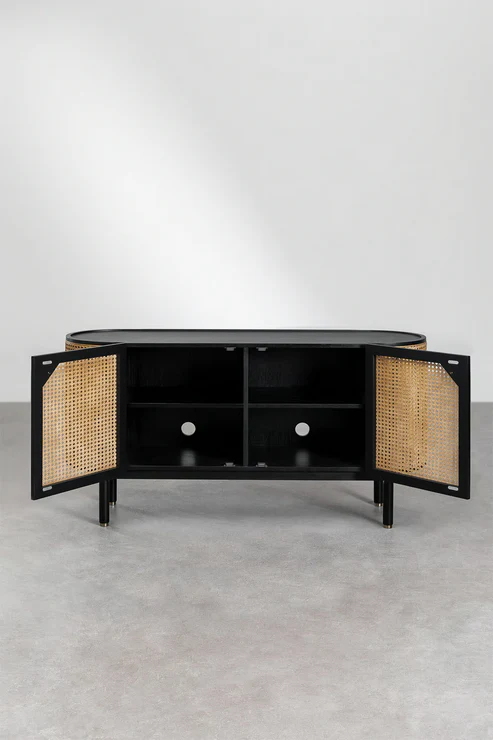 Anvi Handcrafted Rattan & Wood Sideboard