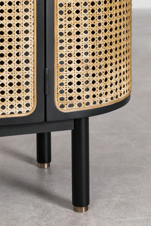 Anvi Handcrafted Rattan & Wood Sideboard