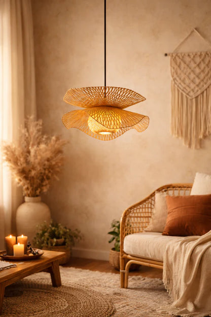 Handcrafted Bamboo Rattan Pendant Light Araminta