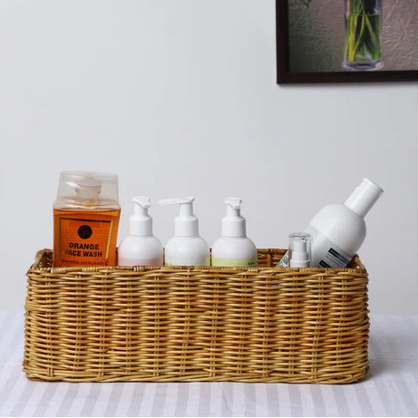 Aria Handwoven Wicker Vanity Tray