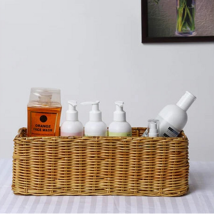 Aria Handwoven Wicker Vanity Tray