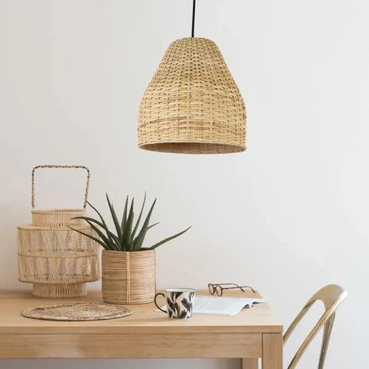 Asher Bamboo Rattan Hanging Light